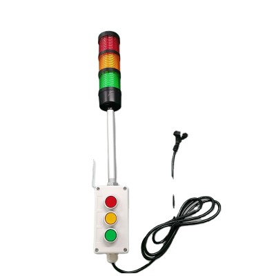 CE approved 24v multicolor led signal tower light with push button control